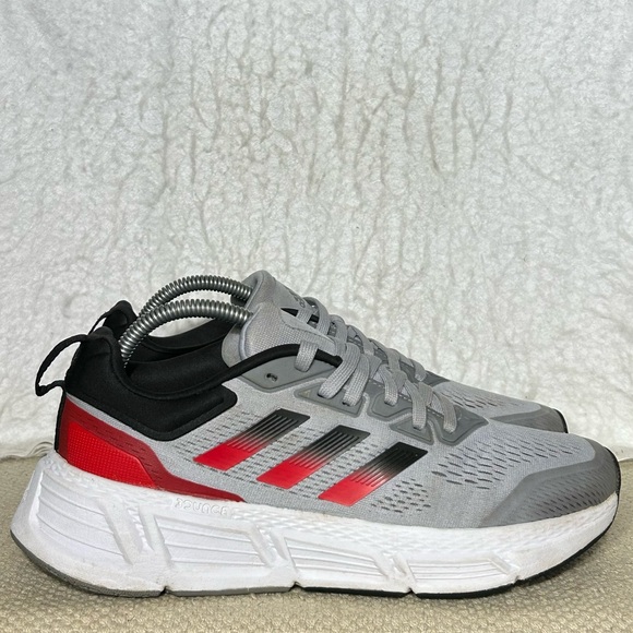 adidas Other - Adidas Mens Grey/Red Questar Running Athletic Sneakers Shoes SZ US 8
